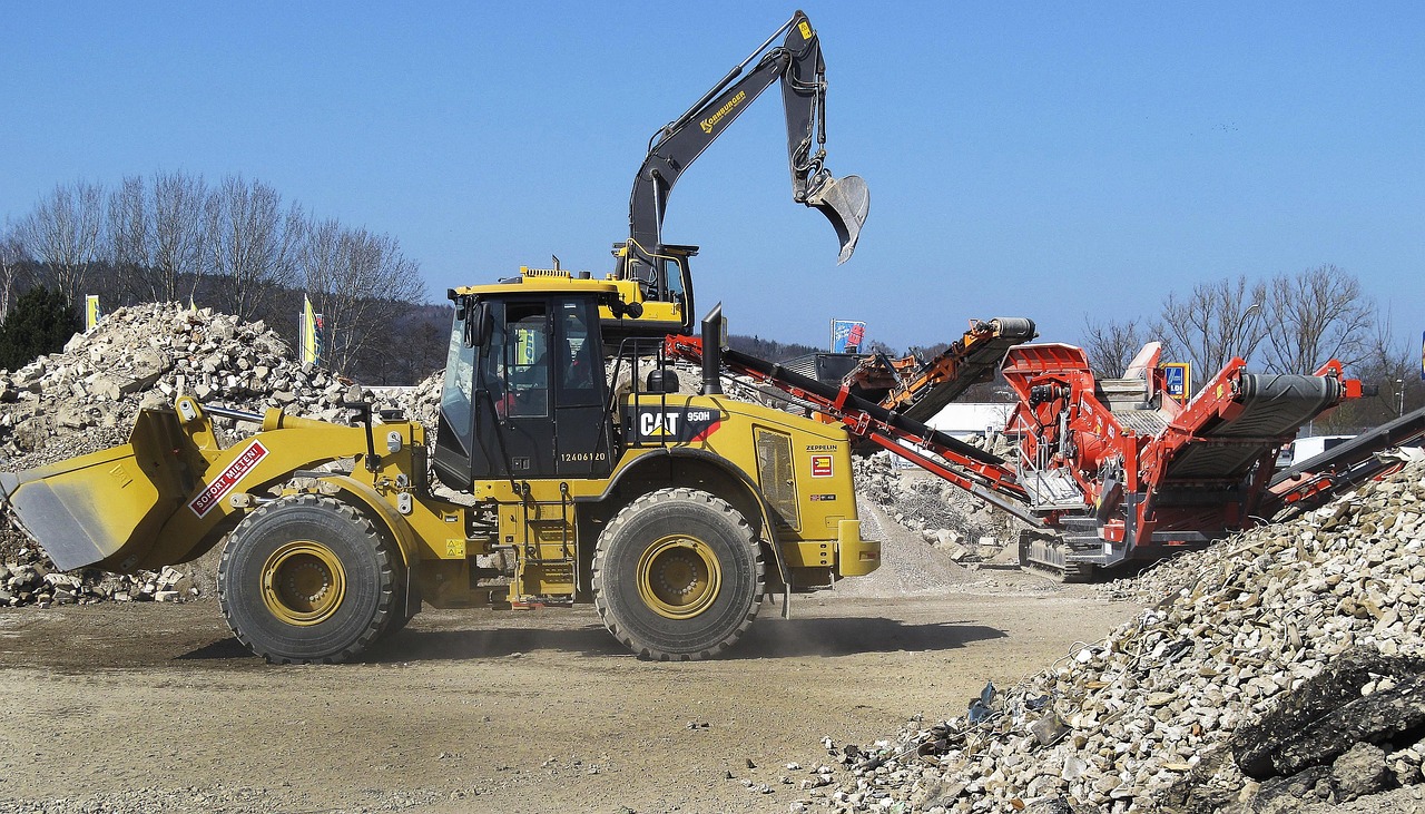 Container und Baustelle vor der Räumung durch Die Abbruchfirma Wien